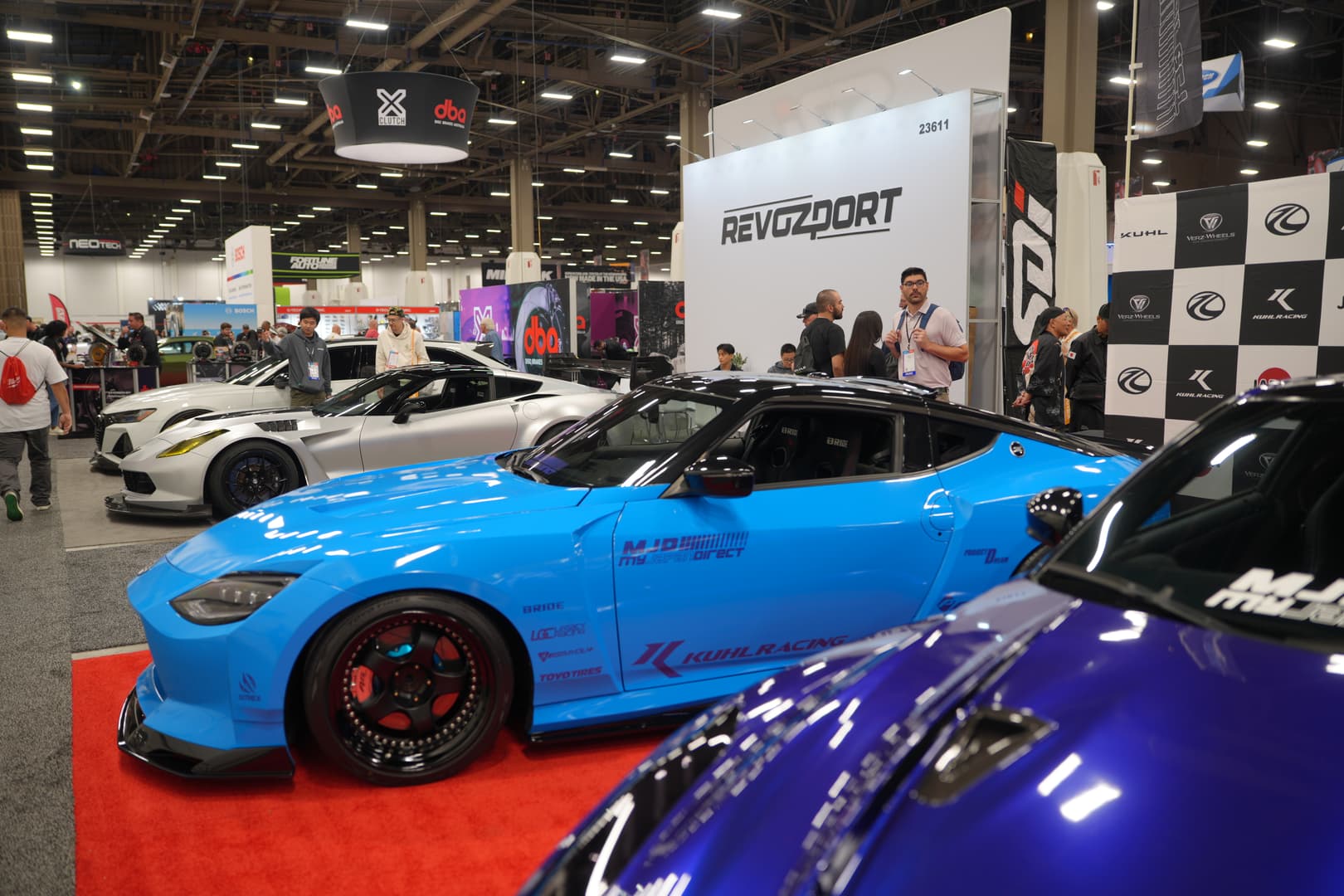 Custom Revozport sports car display at the SEMA Show