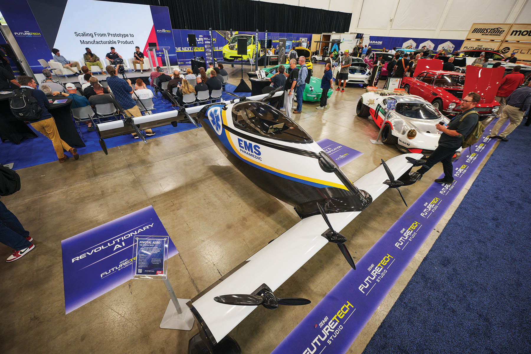Top down view of Future Tech booth